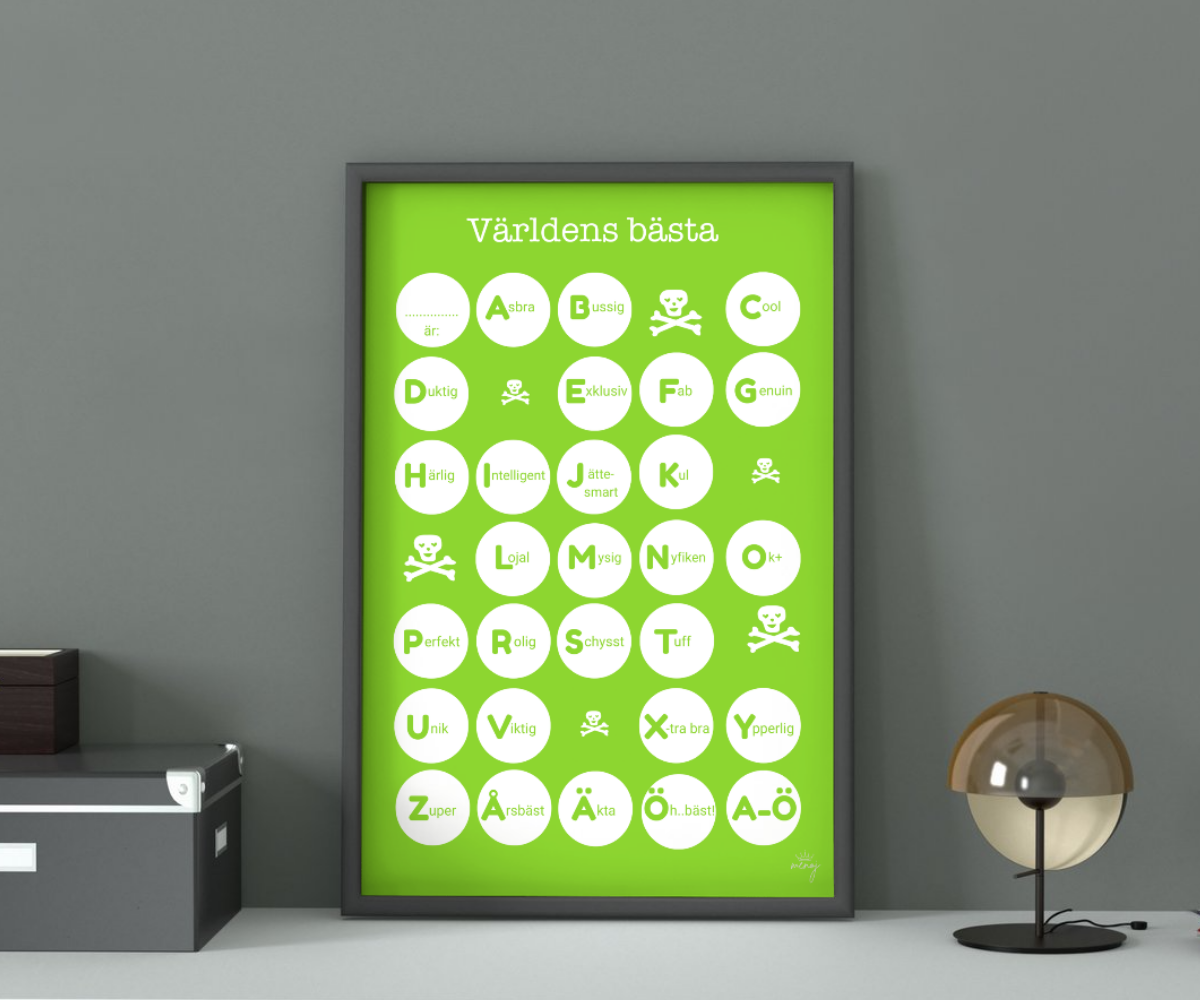 Poster - Världens bästa -Svart - 4