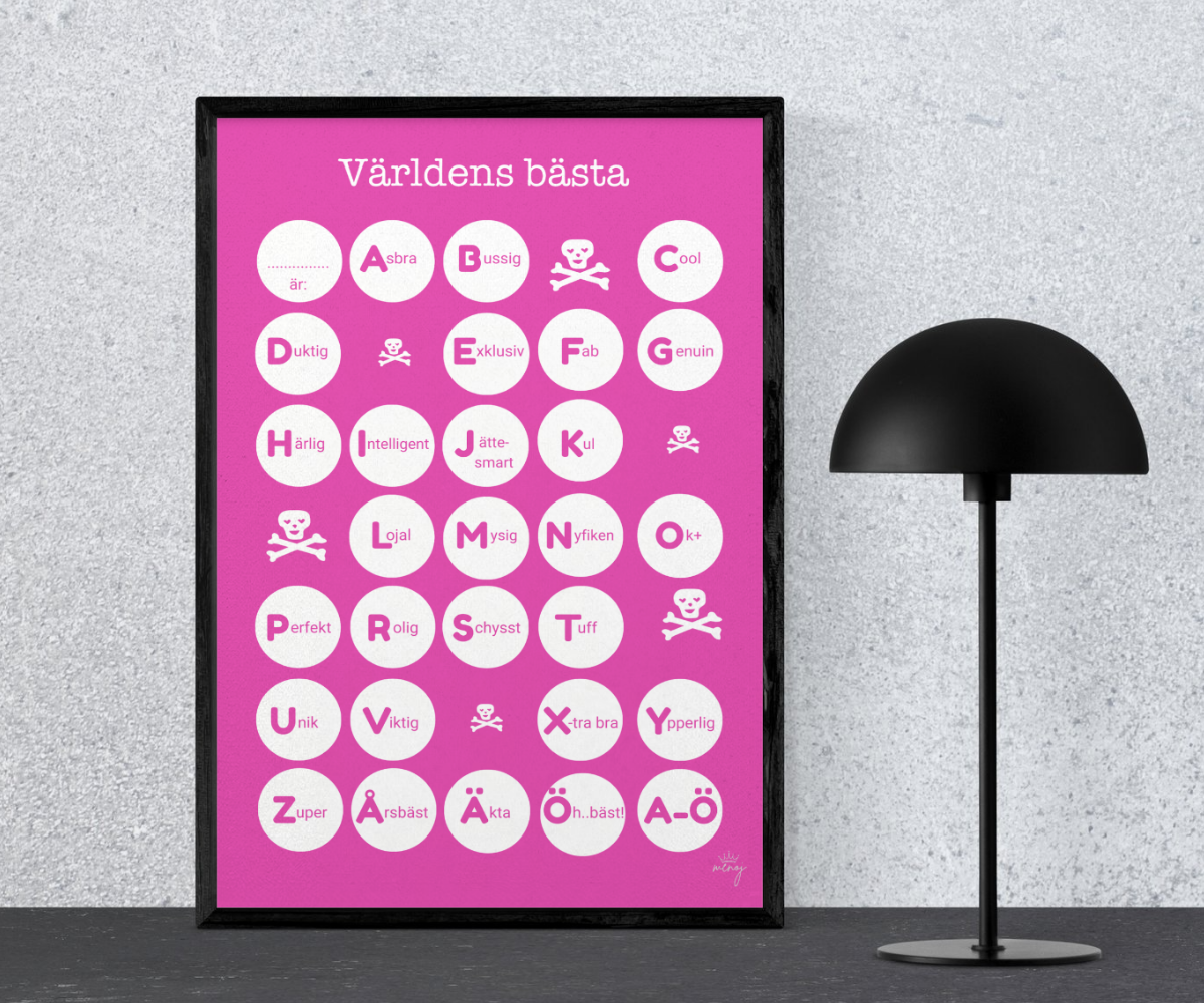Poster - Världens bästa -Svart - 11