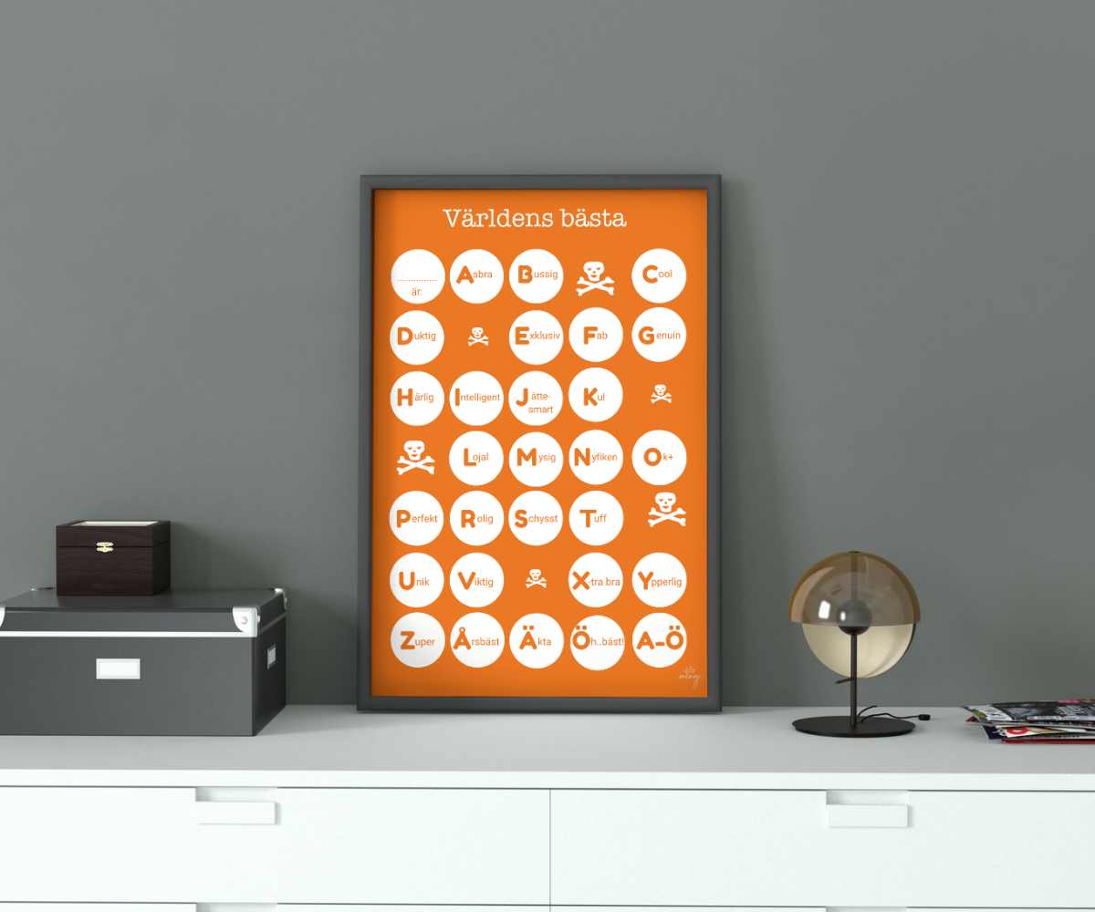 Poster - Världens bästa -Svart - 6