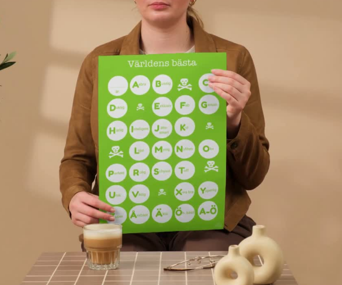 Poster - Världens bästa -Svart - 3