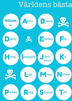 Poster - Världens bästa -Svart