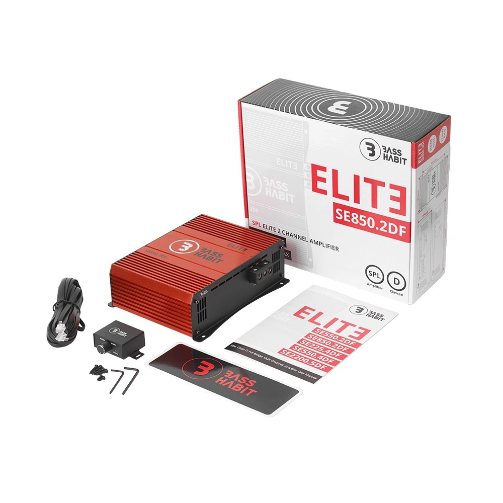 Bass Habit SPL ELITE 850.2DF, strömstarkt tvåkanaligt slutsteg - 7