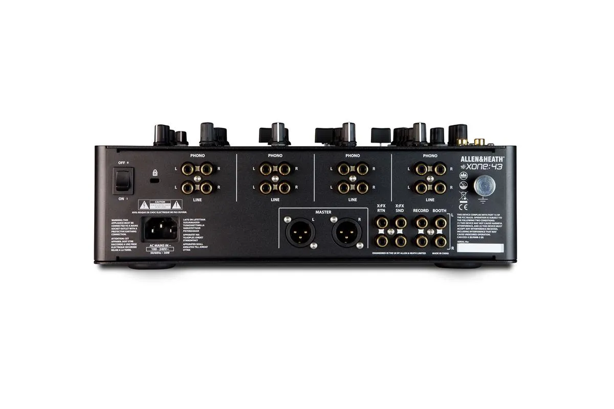 A&H XONE:43 Club & DJ Mixer. 4 Stereo Channels, 2 Mix Output - 3