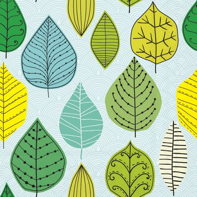 Servetter - Leaf veins green