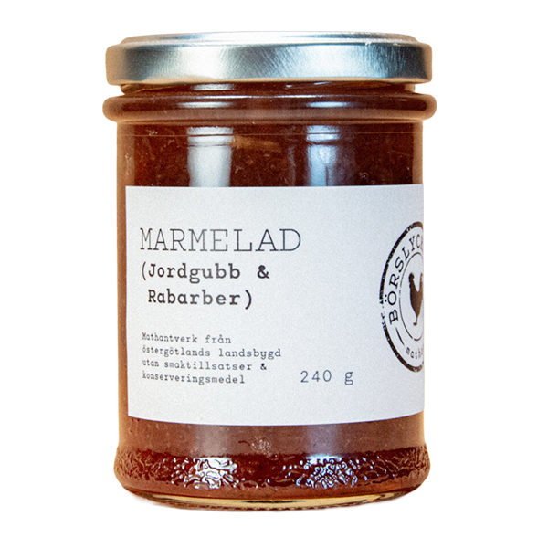 Börslycke Marmelad Jordgubb & Rabarber, 240 g