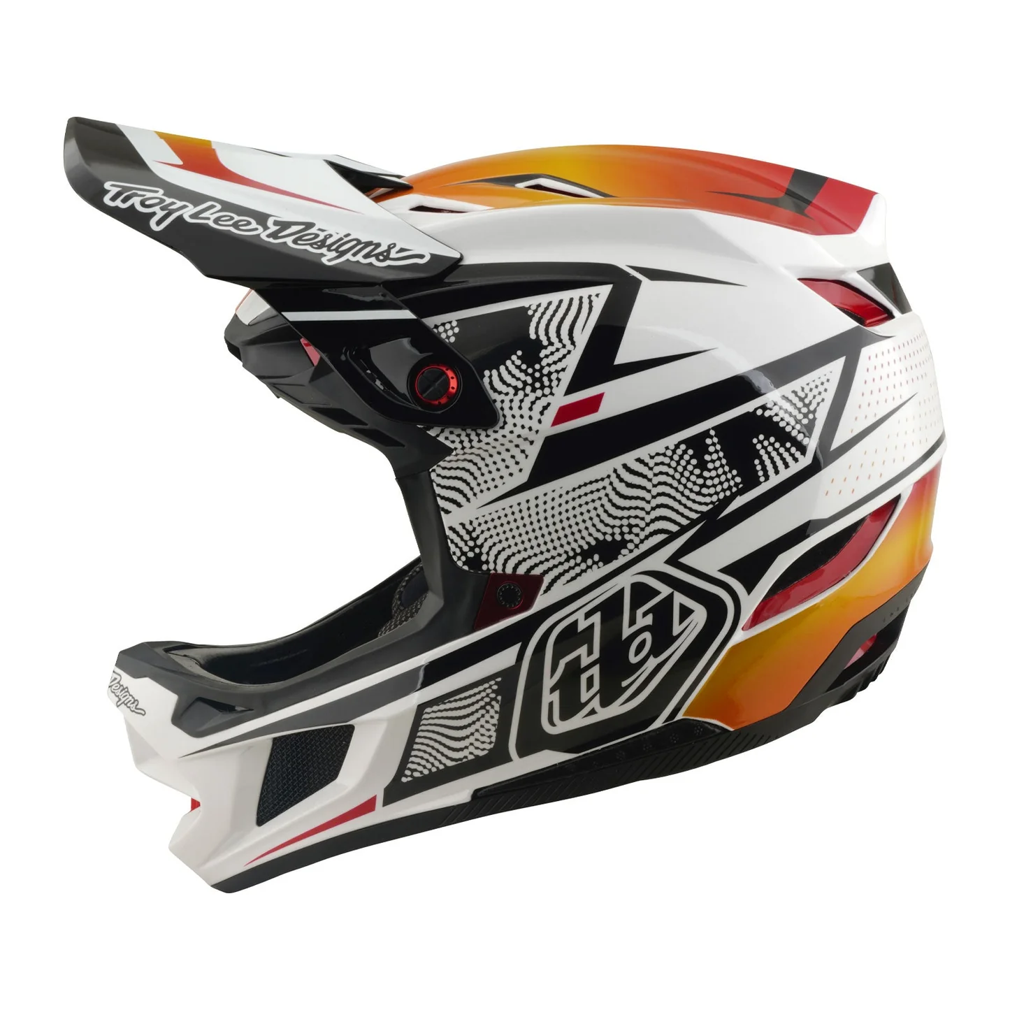 Troy Lee Designs D4 Composite Helmet Lined up White