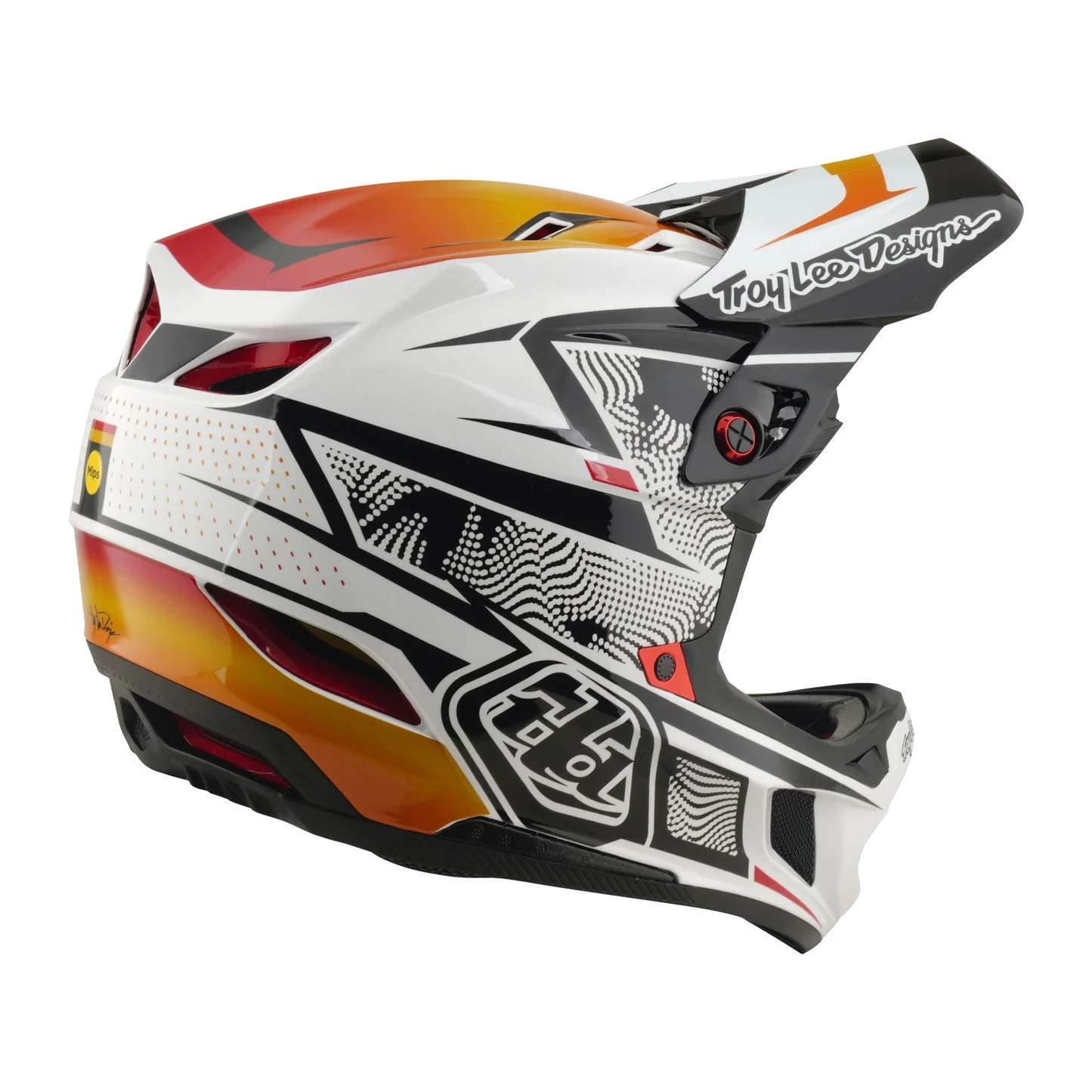 Troy Lee Designs D4 Composite Helmet Lined up White - 2
