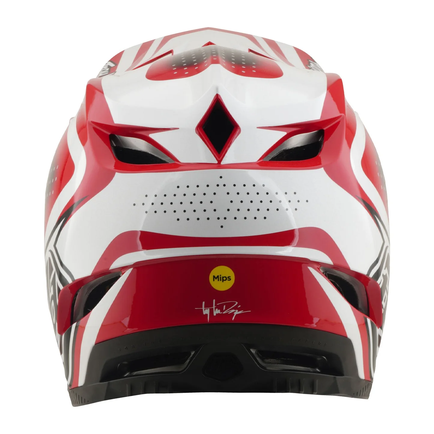 Troy Lee Designs D4 Polyacrylite Helmet the Line Fire / White - 3