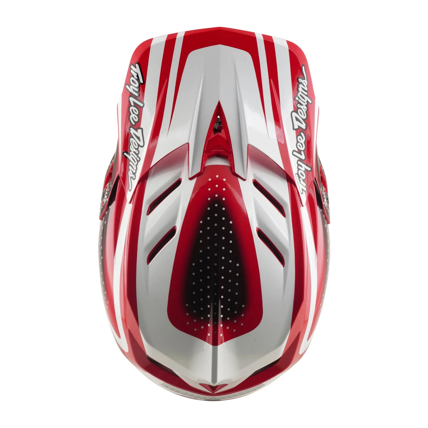 Troy Lee Designs D4 Polyacrylite Helmet the Line Fire / White - 4