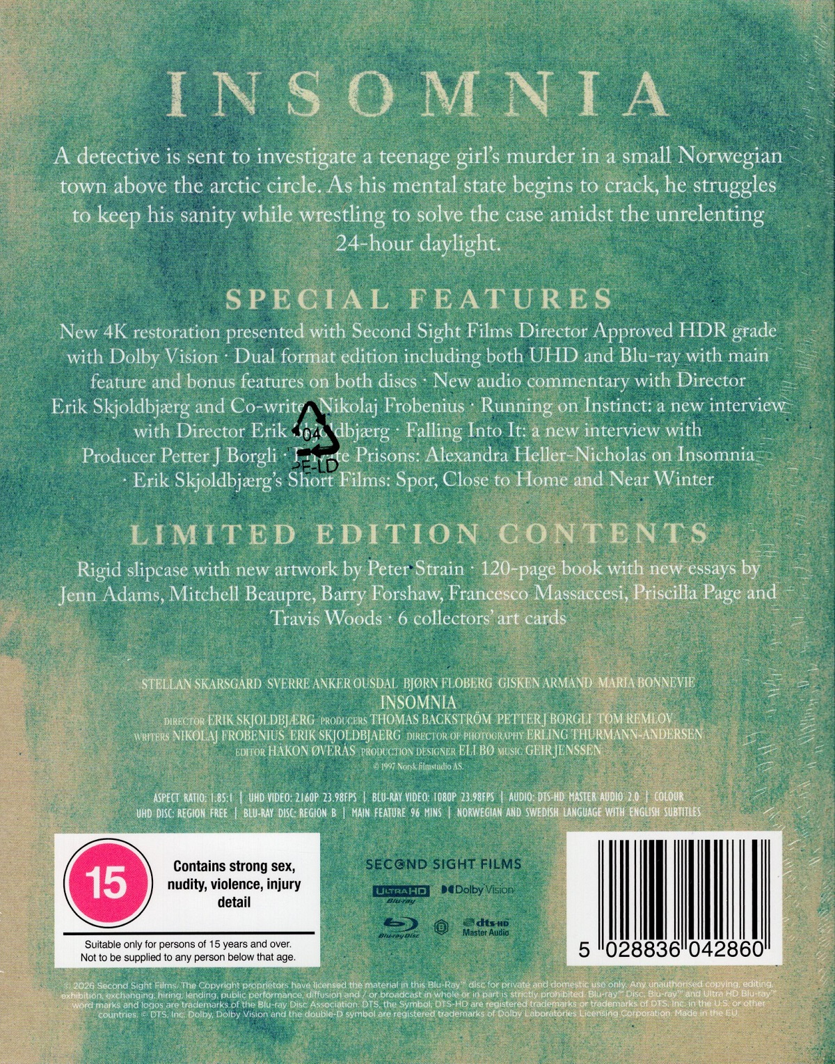 Insomnia (1997) (Limited Edition) (ej svensk text) (4K UItra HD + Blu-ray) - 2
