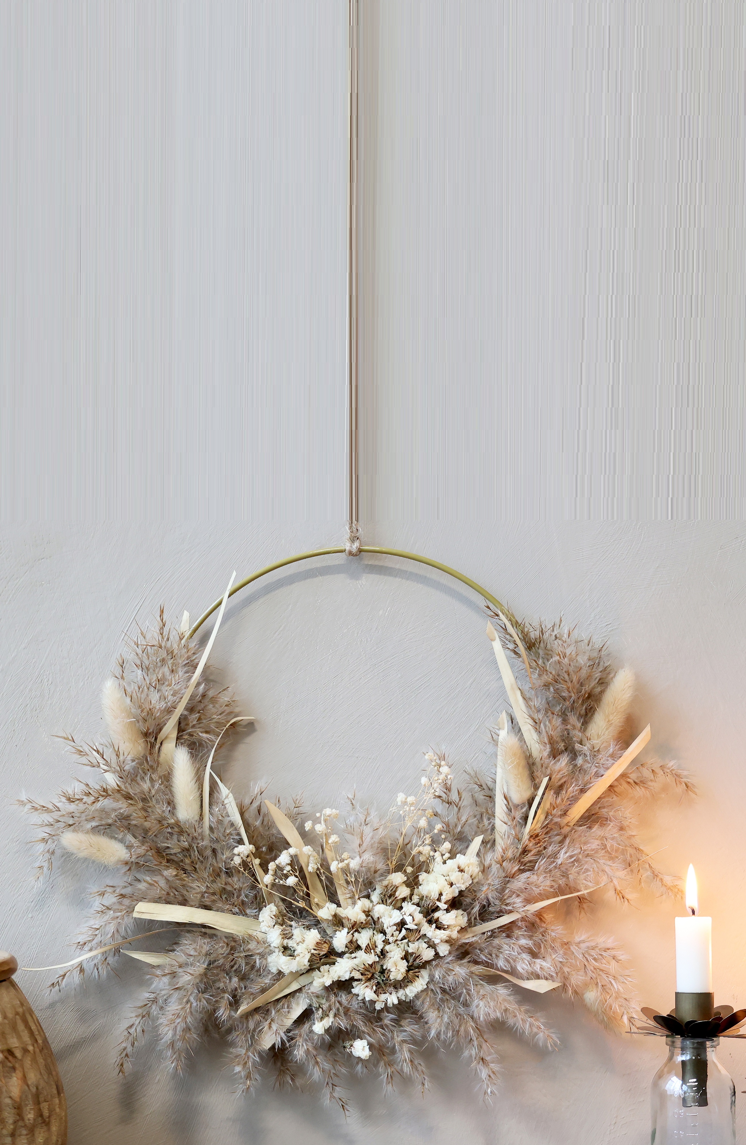 Wreath with dried flowers - Ø: 35 cm - 3