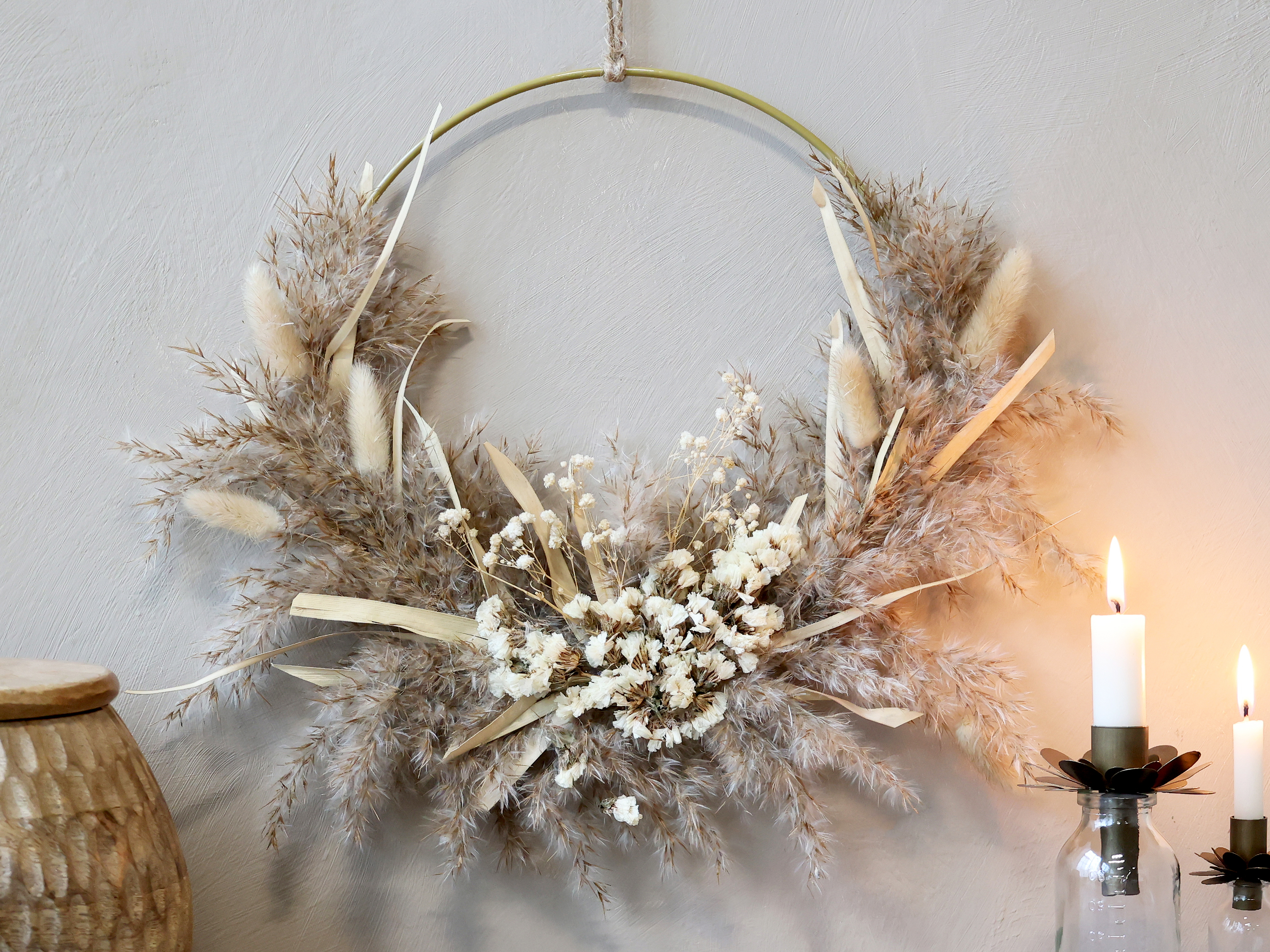 Wreath with dried flowers - Ø: 35 cm - 2