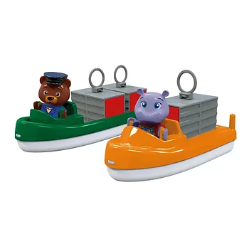 AquaPlay 2-Pack Container Båt med Figurer
