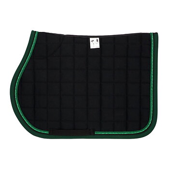 Hoppschabrak Ponny Svart DF, grön/glittergrön