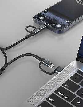 Swissten 4-in-1 Charging & Data cable