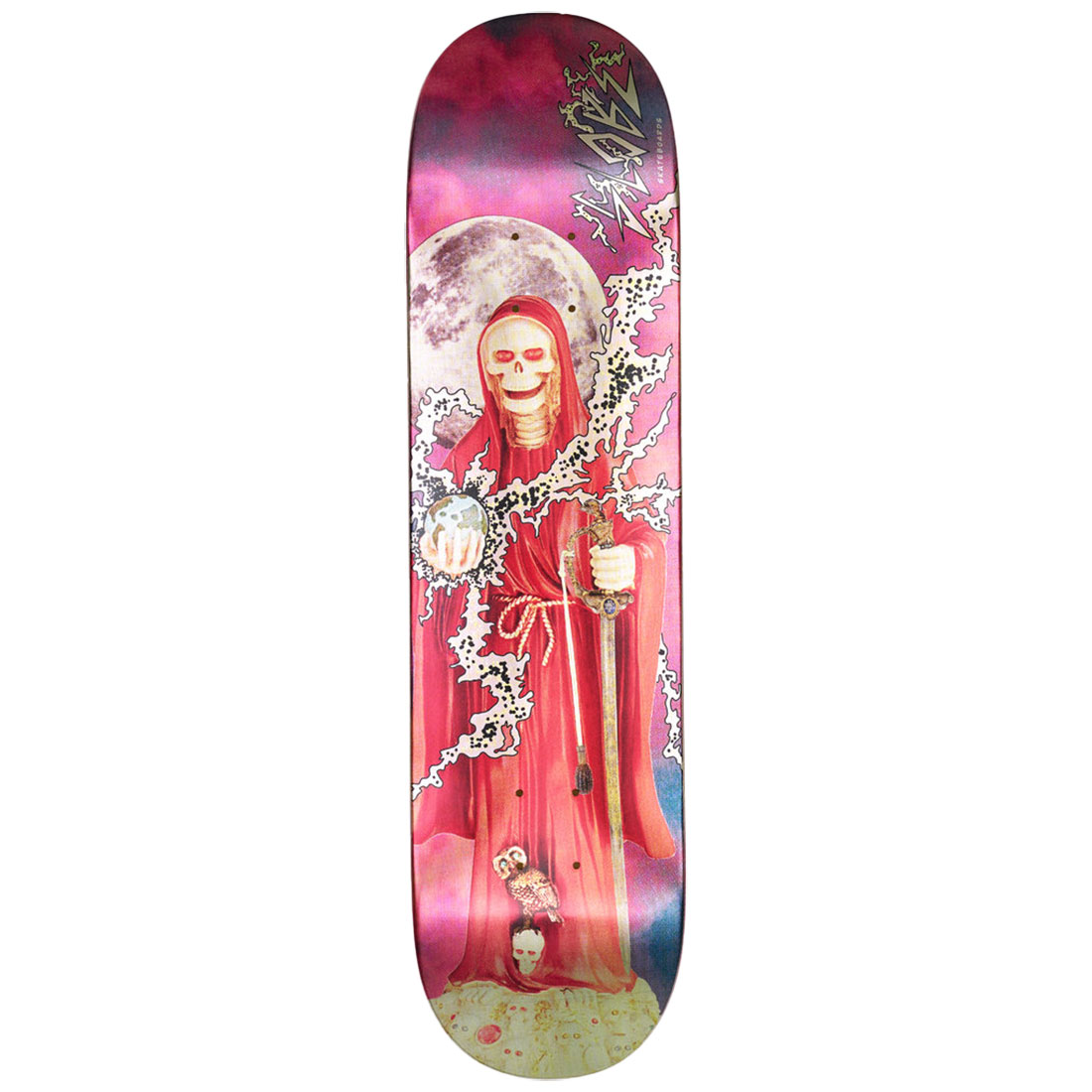 Globe Skateboard - G1 Downtown Doom Silver/Red 8.0