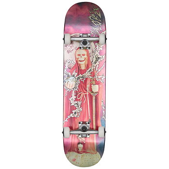 Globe Complete Skateboard - G1 Downtown Doom Silver/Red 8.0