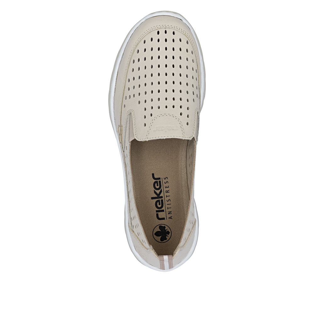 Rieker Damsko i skinn Beige - 4