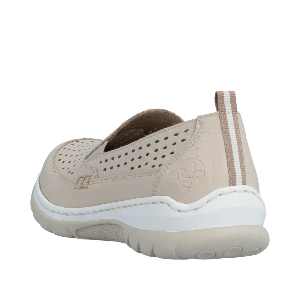 Rieker Damsko i skinn Beige - 3