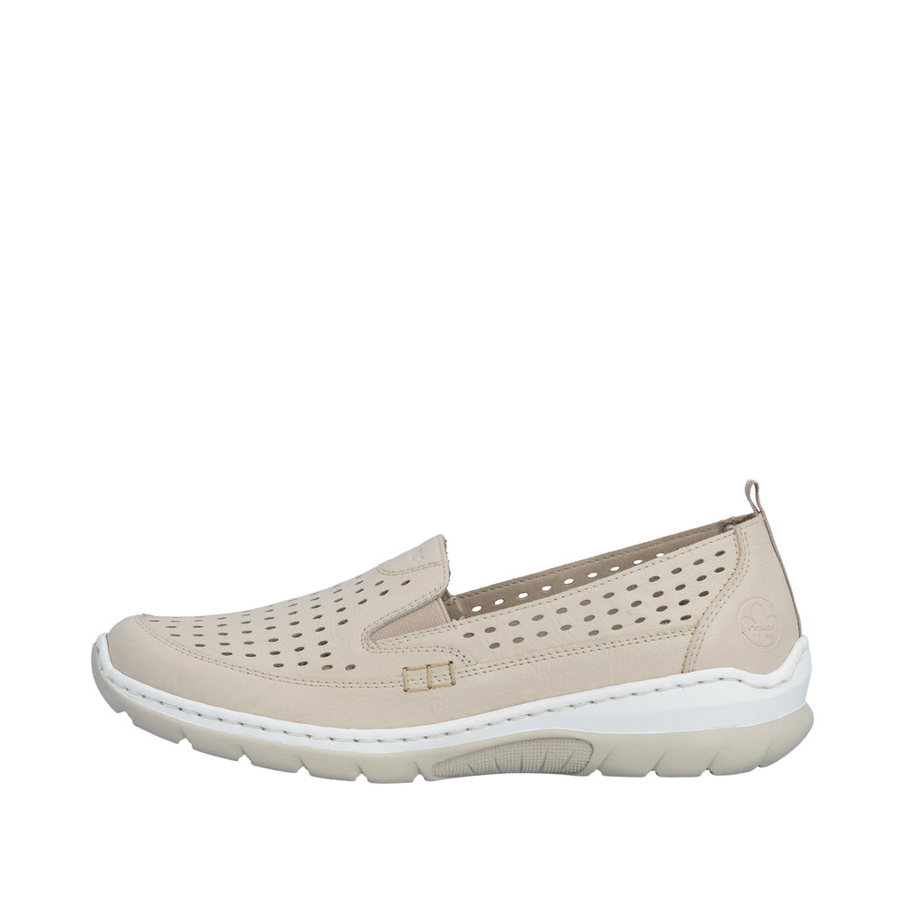 Rieker Damsko i skinn Beige - 5