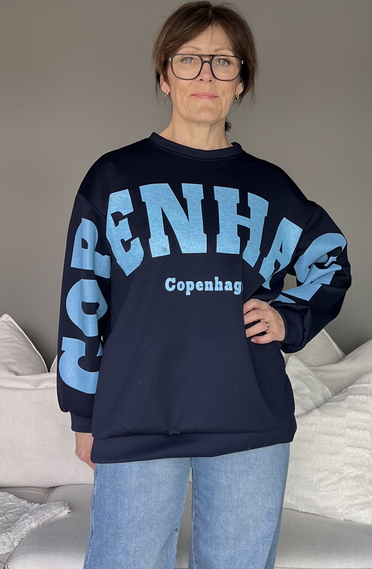 Marta Sweatshirt Hibiscus Navy - 2