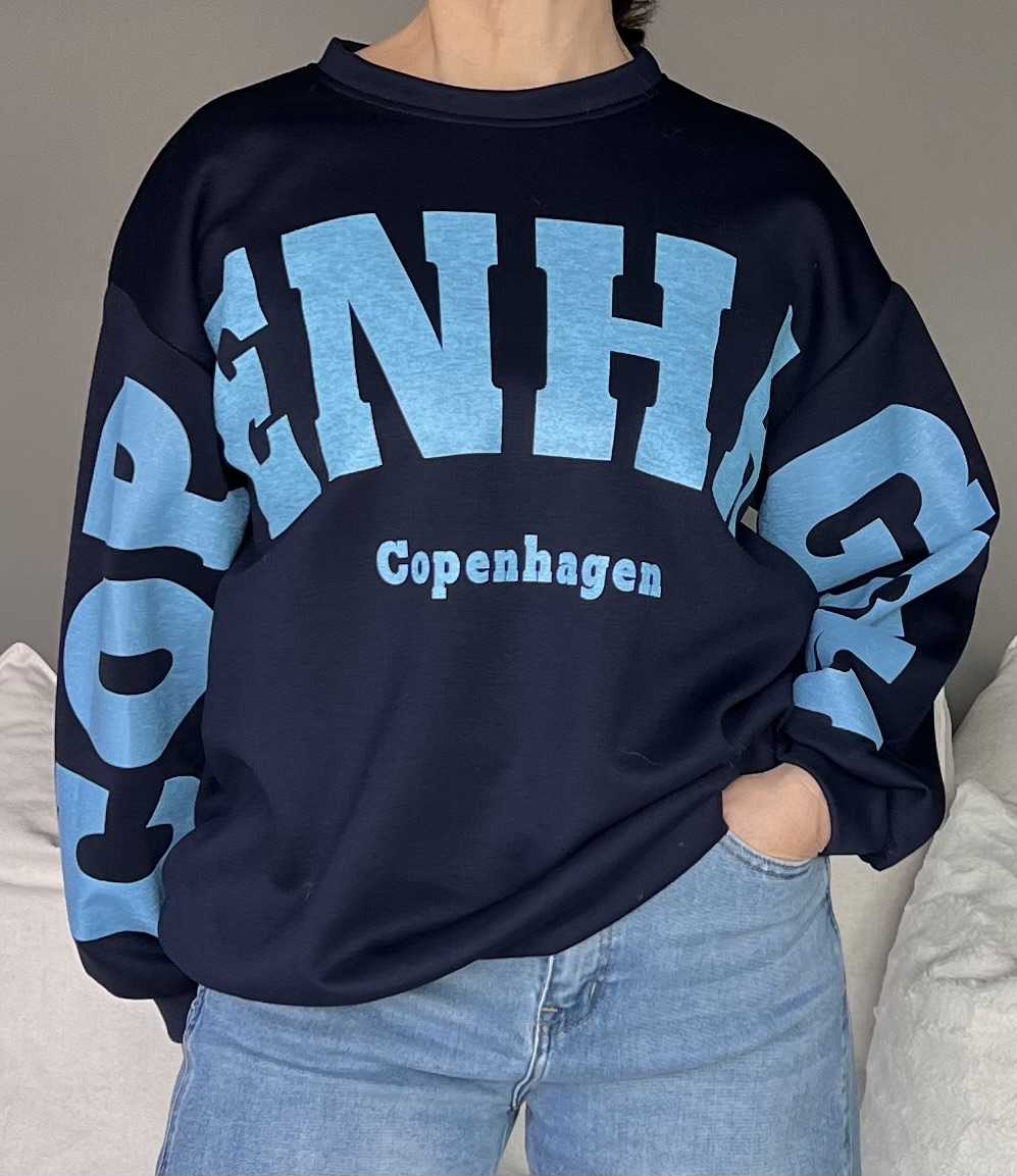 Marta Sweatshirt Hibiscus Navy