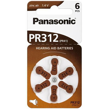 Hörapparatsbatteri Panasonic 312