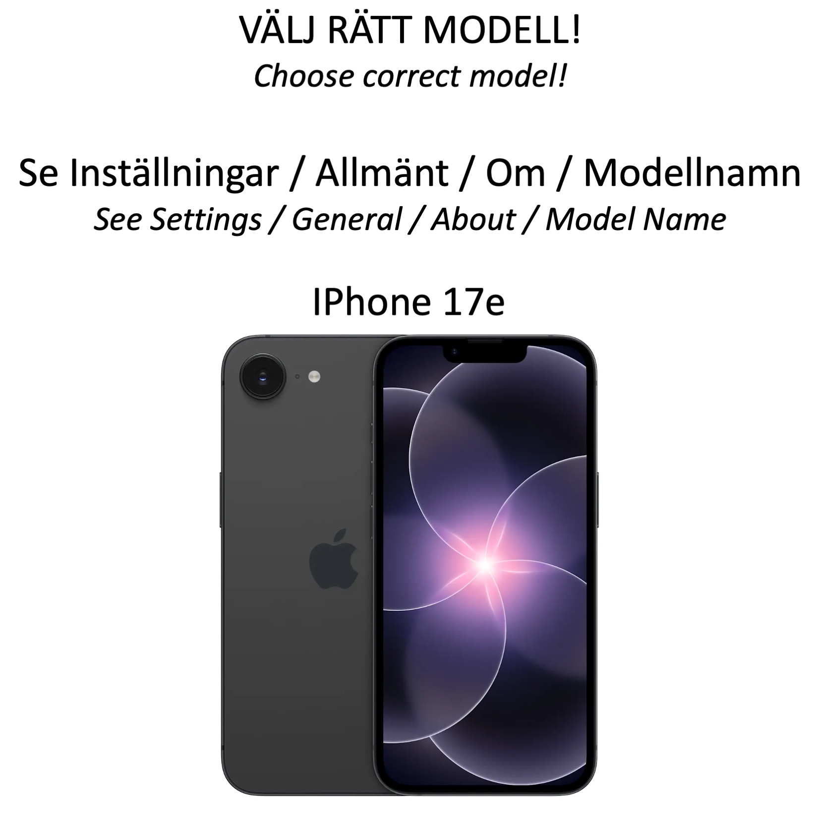 1SWEDEN fodral för Apple iPhone 17e plånbok skal korthållare - - 2