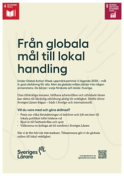 GAW – Från globala mål till lokal handling – affisch A3