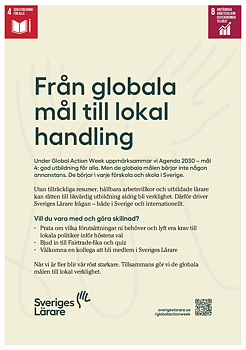 GAW – Från globala mål till lokal handling – affisch A4