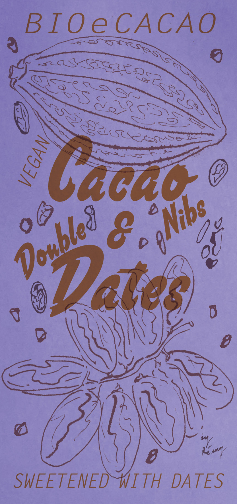 Vegan Cacao & Double Dates Cacao Nibs 51 % 90g
