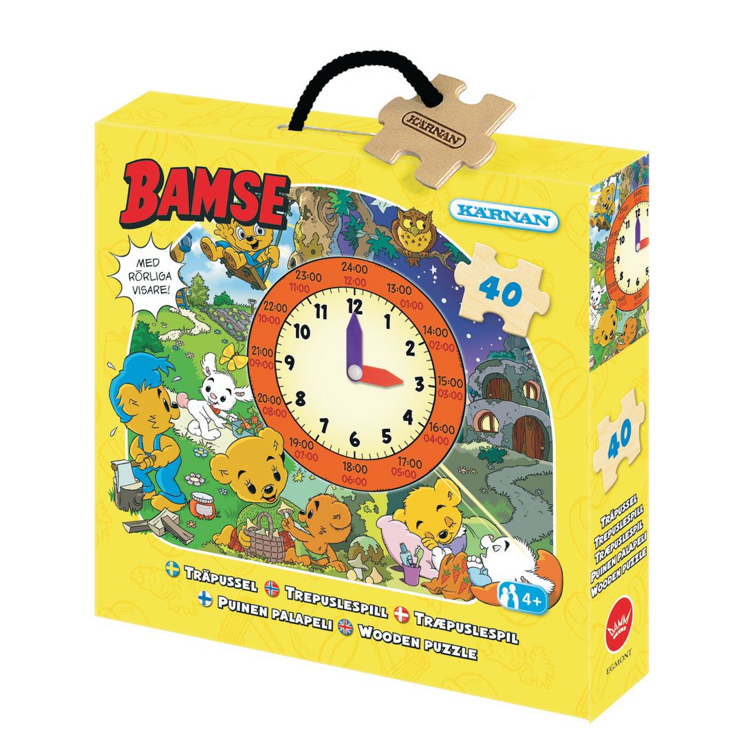 Pussel Bamse Klockan 40 bitar
