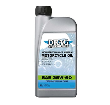 DRAG Specialties Motorolja 25W-60 1L – För Harley-Davidson (API CI-4, SL, JASO MA2)
