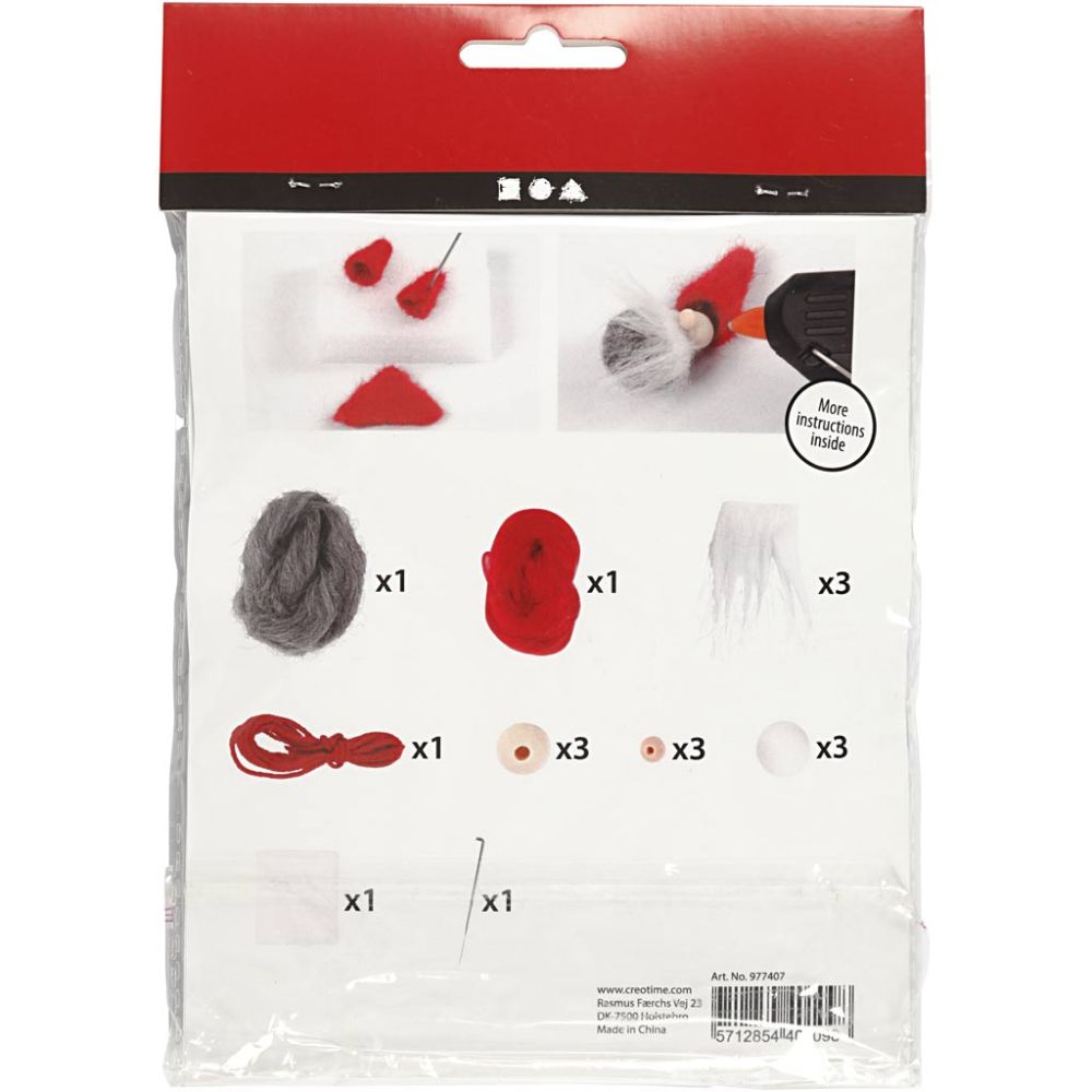 Mini kit -Tomtenissar på snöre - 2