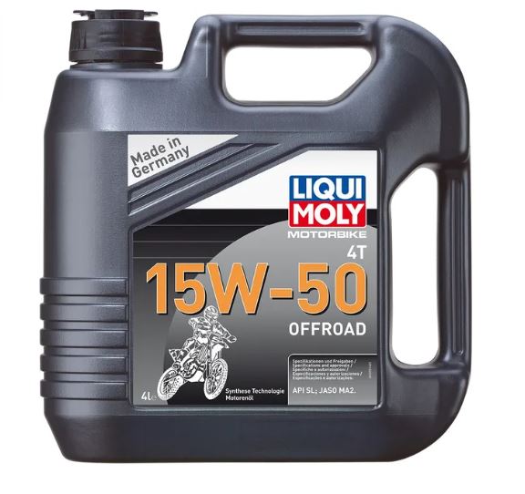 LIQUI MOLY 15W-50 MC Olja 4L – Helsyntetisk för Enduro, Cross & ATV (API SN Plus, JASO MA2)