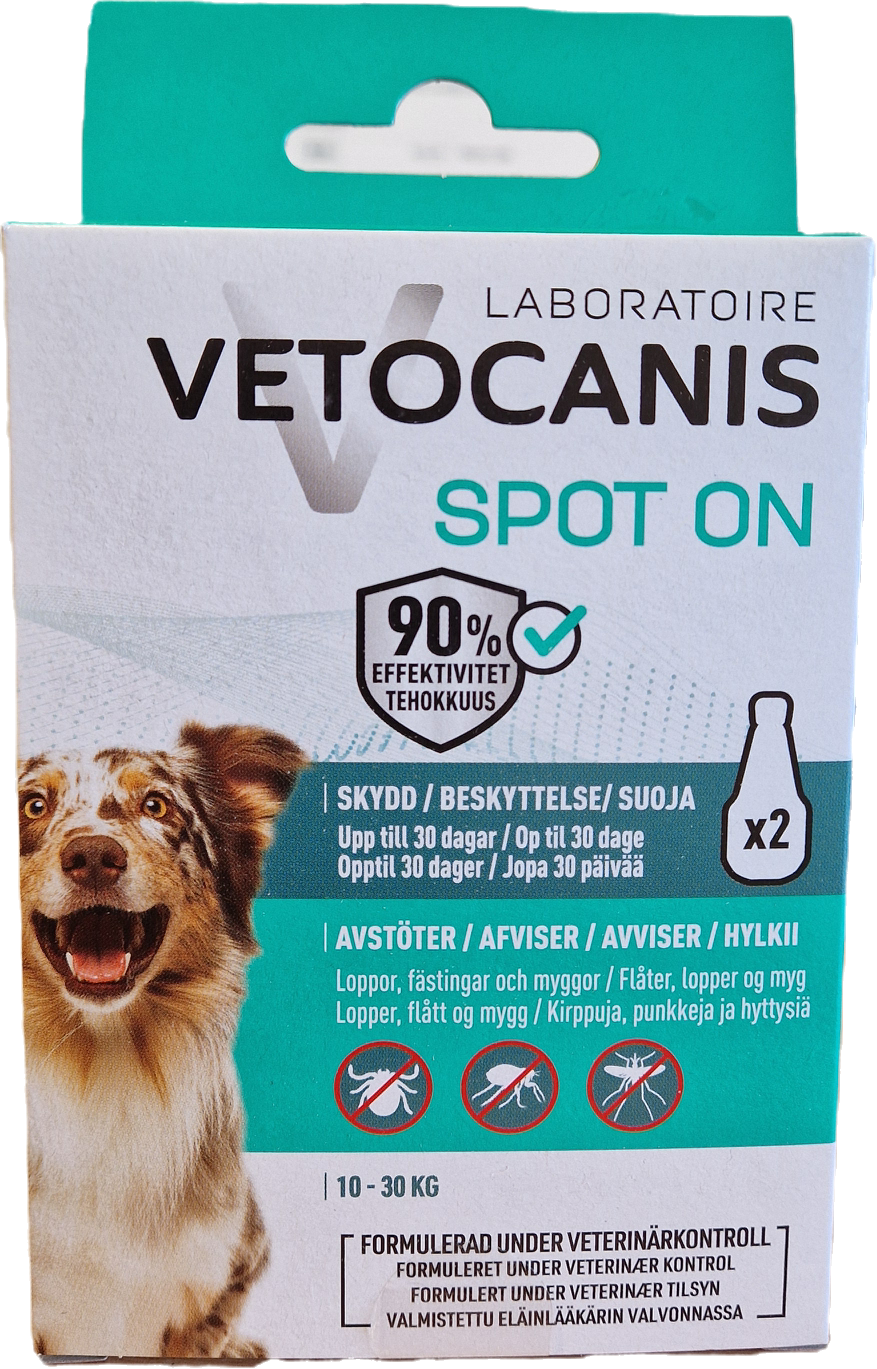 Anti-parasit Spot on Hund 10-30kg, Vetocanis