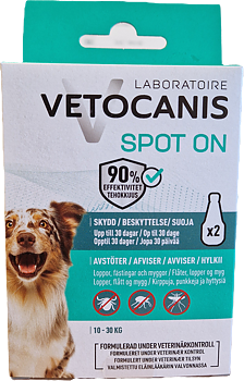 Anti-parasit Spot on Hund 10-30kg, Vetocanis