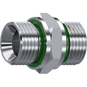 Rostfri adapter 1/4" - 1/4" ED tätad