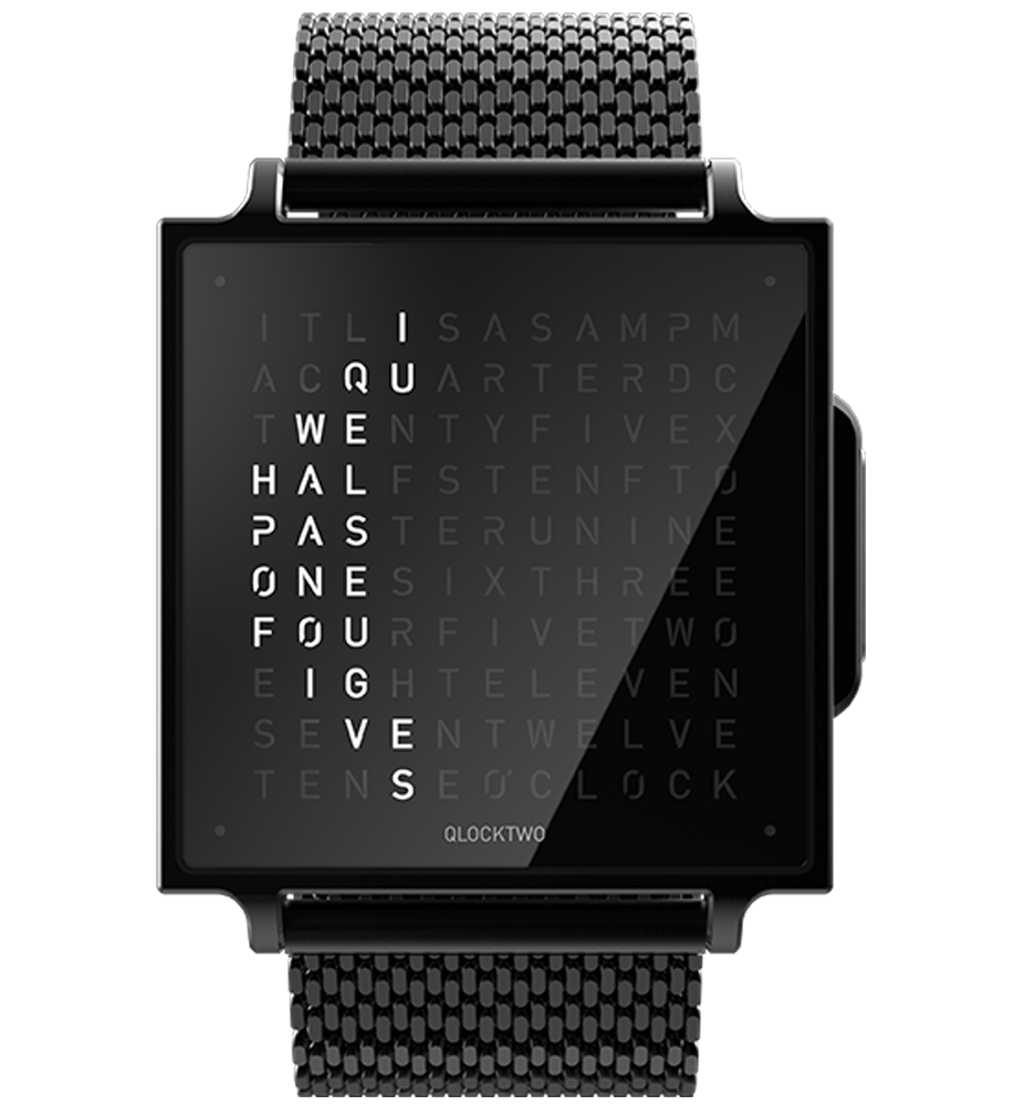 QW38EN6BLBMBL Qlocktwo W Black Steel 