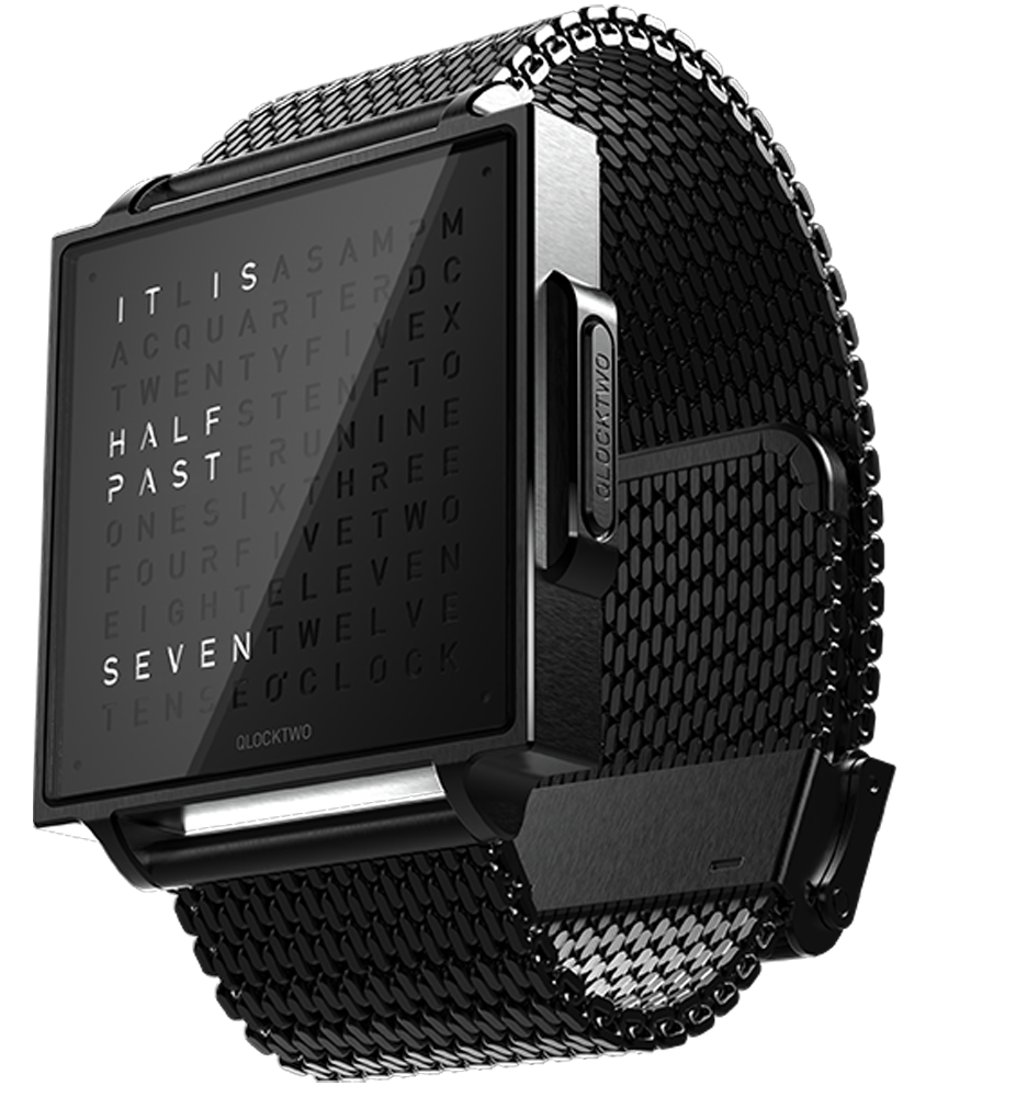 QW38EN6BLBMBL Qlocktwo W Black Steel 