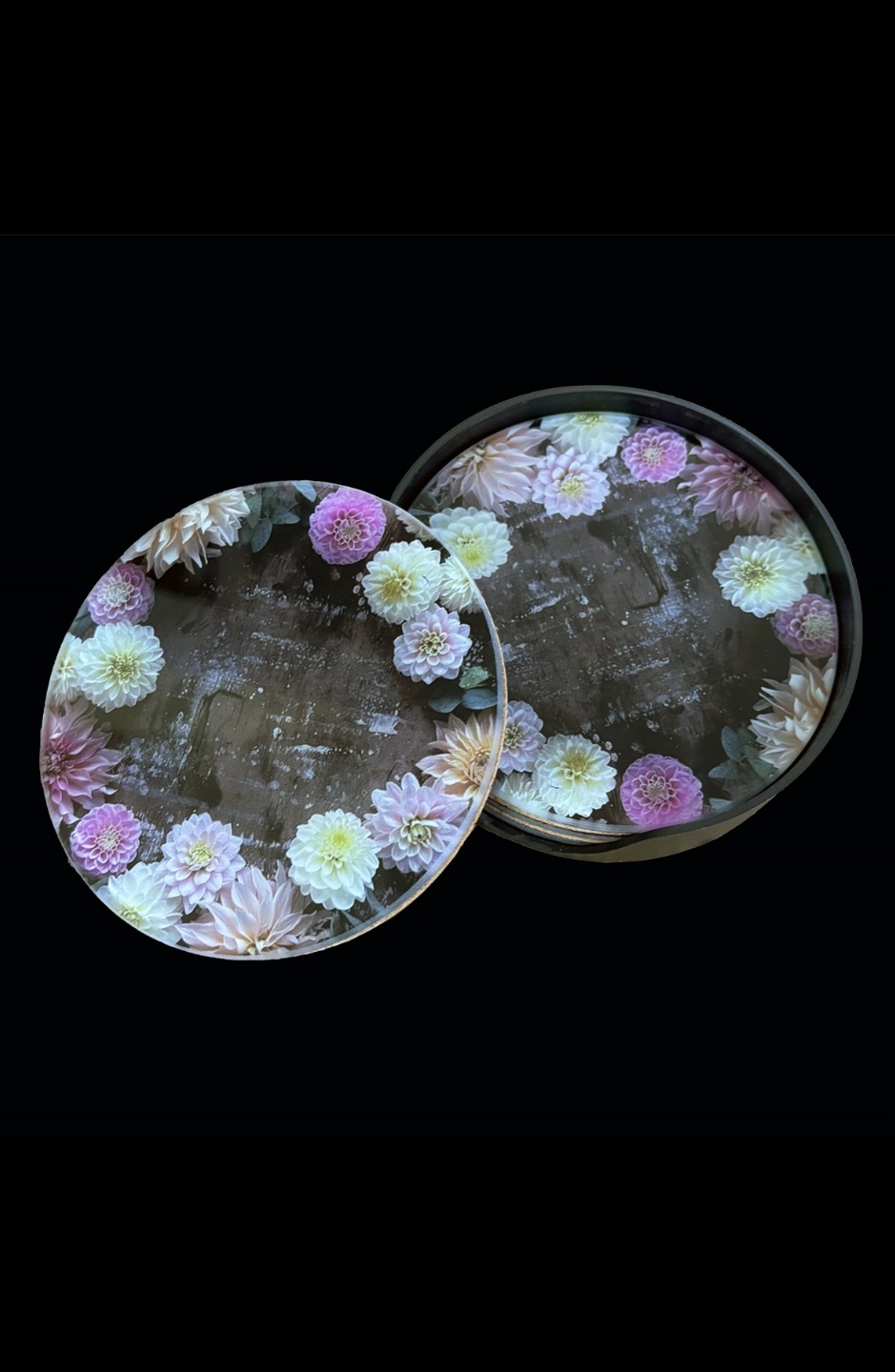 Coaster Dahlia - Wreath - 10x10 cm - 4 pcs