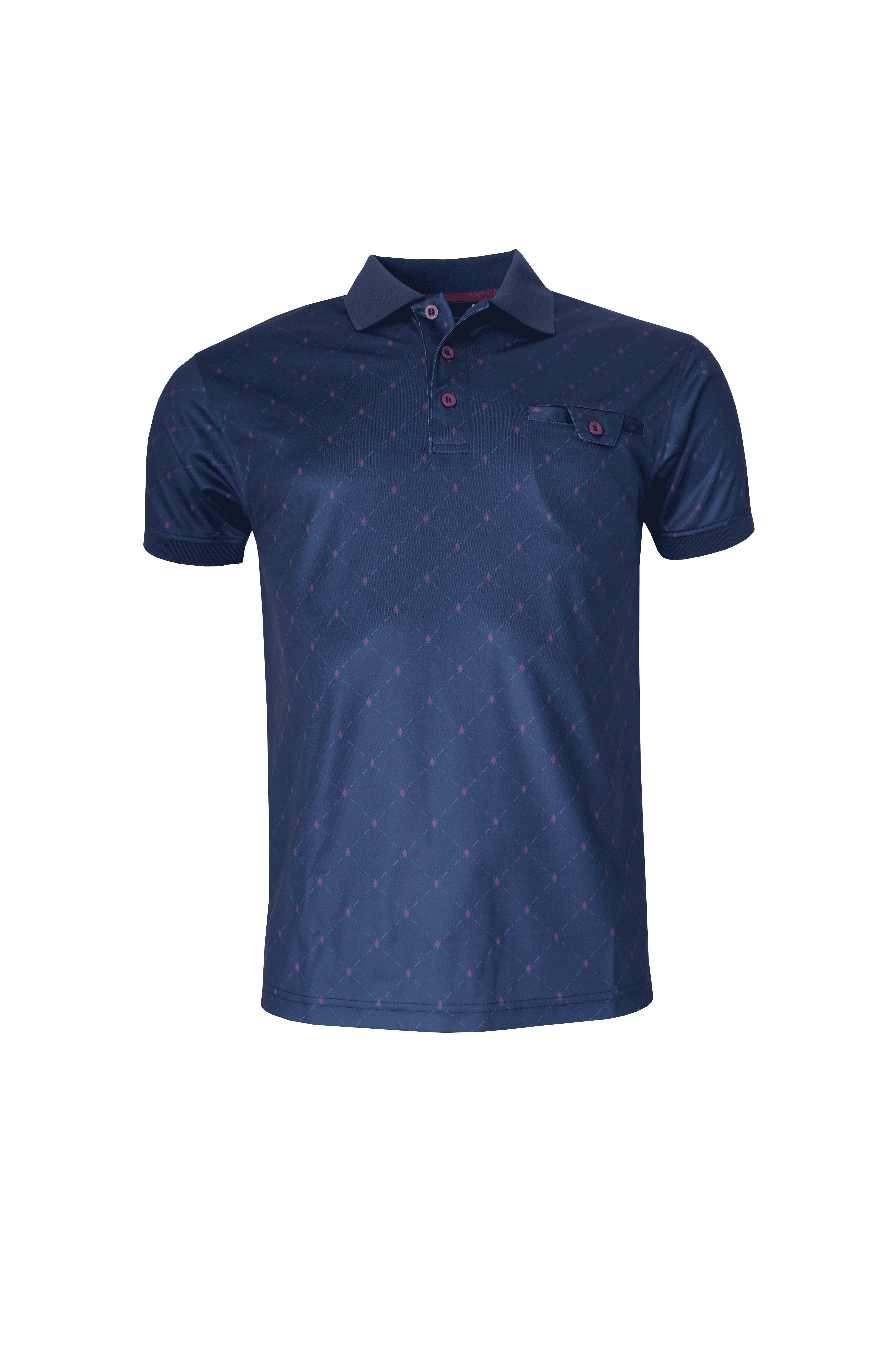 Pikétröja Lucool funktionsmaterial, navy mönster