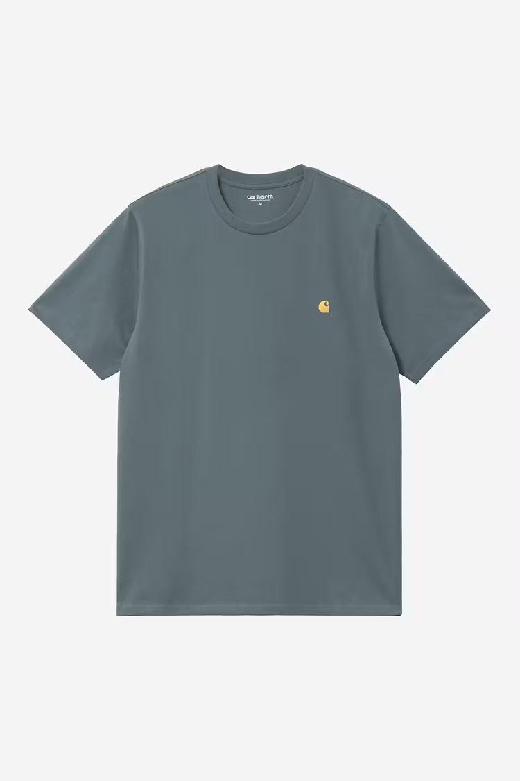 Carhartt WIP Chase T-shirt Cozy Blue/Gold - 4