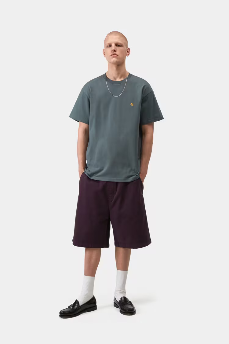 Carhartt WIP Chase T-shirt Cozy Blue/Gold - 3