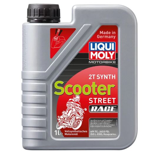 LIQUI MOLY 2-Taktsolja 1L – Helsyntetisk för Scooter & MC (API TC, JASO FD, ISO-L-EGD)
