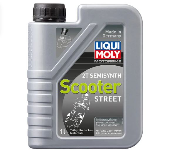 LIQUI MOLY 2-Taktsolja 1L – Semisyntetisk för Scooter & MC (API TC, JASO FC, ISO-L-EGC)