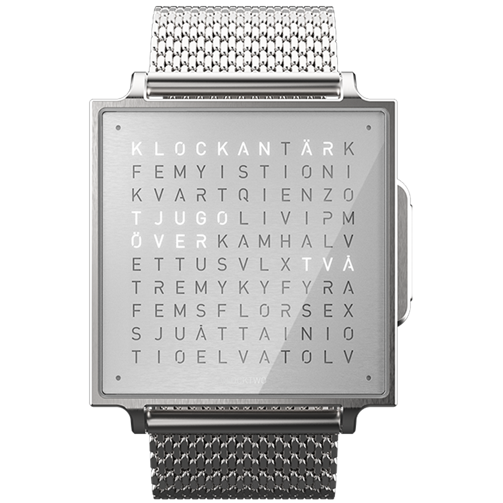 Qlocktwo W Fine Steel 