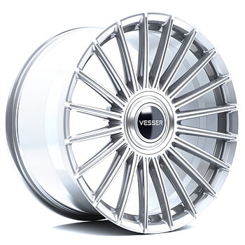 22" VESSER WHEELS VSR5 SILVER MACHINED FACE