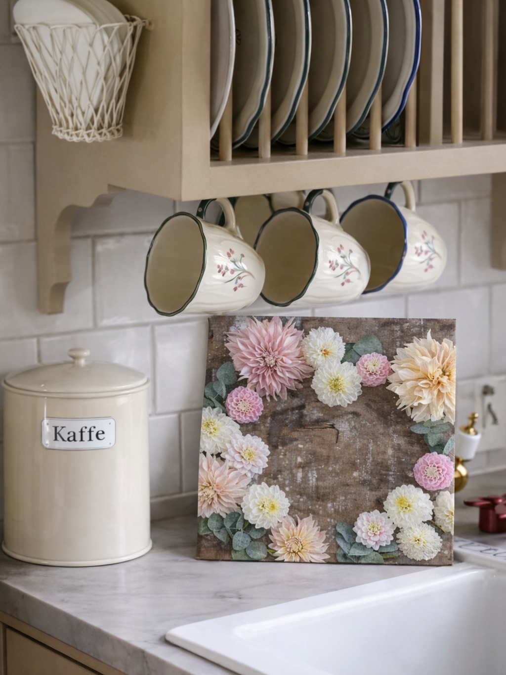 Dishcloth - Dahlia Wreath