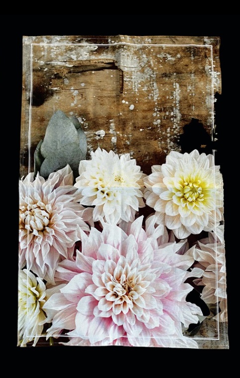 Kitchen towel - Dahlias - 50x70 cm - 2